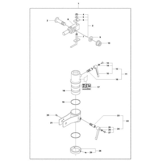 Gyro Unit Assembly for Husqvarna DS 40 Gyro Drill Stand