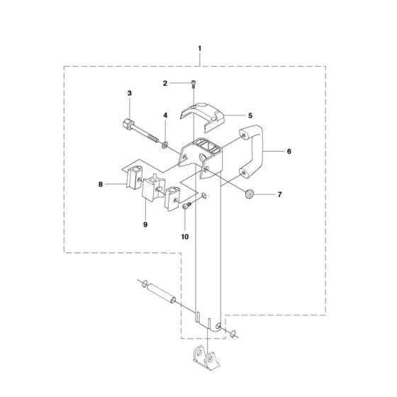 Back Support Assembly for Husqvarna DS 450 Drill Stand