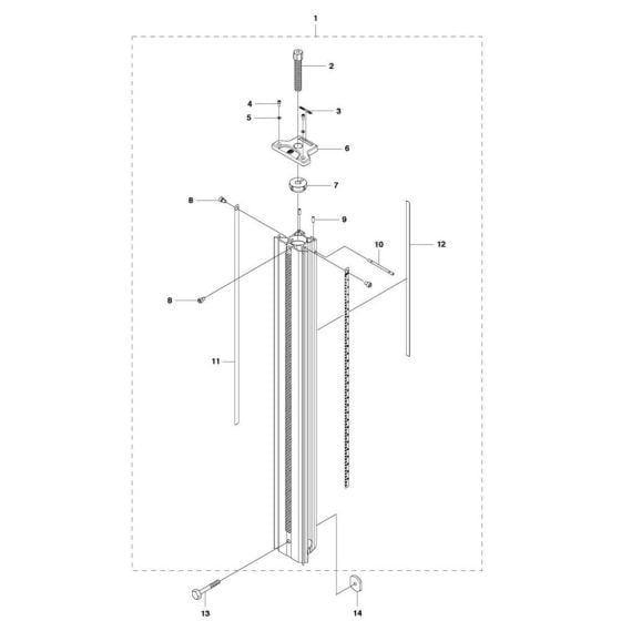 Column Assembly for Husqvarna DS 450 Drill Stand