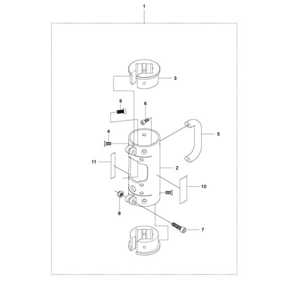 Shredder Case Assembly for Husqvarna DS 50 AT Drill Stand