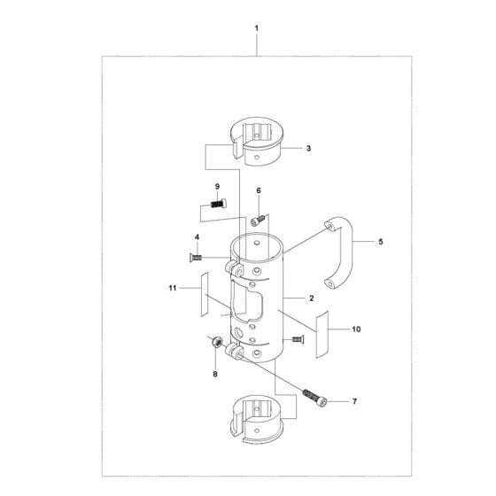 Shredder Case Assembly for Husqvarna DS 50 ATS Drill Stand