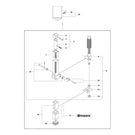 Expandable Column Assembly for Husqvarna DS 50 Basic Drill Stand