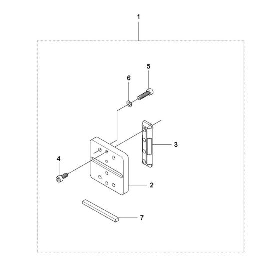 Frame Assembly for Husqvarna DS 50 Combi Drill Stand