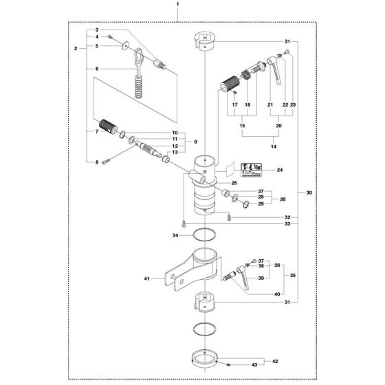 Gyro Unit Assembly for Husqvarna DS 50 Gyro Drill Stand