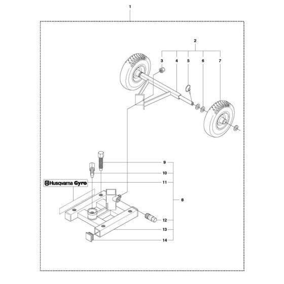 Base Plate Assembly for Husqvarna DS 50 Gyro Drill Stand