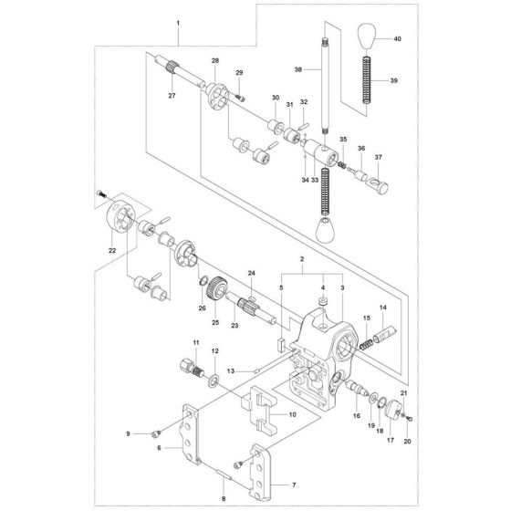 Carriage Assembly for Husqvarna DS 50 Gyro Drill Stand