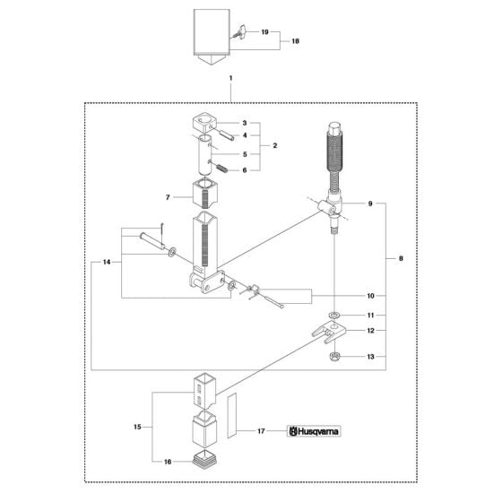 Expandable Column Assembly for Husqvarna DS 50 Gyro Drill Stand