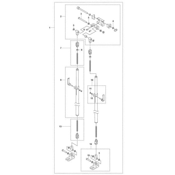 Back Support Assembly -1 for Husqvarna DS 500 Drill Stand