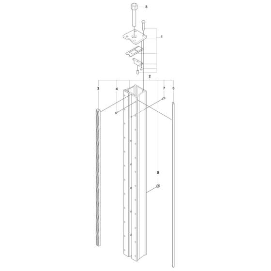 Column Assembly for Husqvarna DS 500 Drill Stand