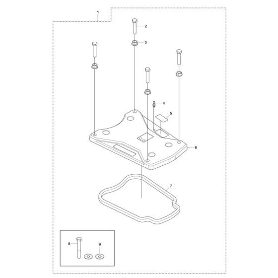 Vacuum Unit Assembly for Husqvarna DS 500 Drill Stand