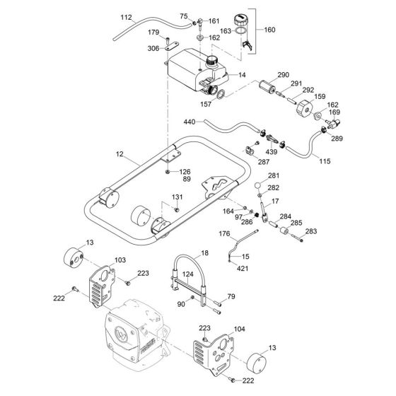 Guide Handle Assembly for Wacker DS70 Trench Rammer