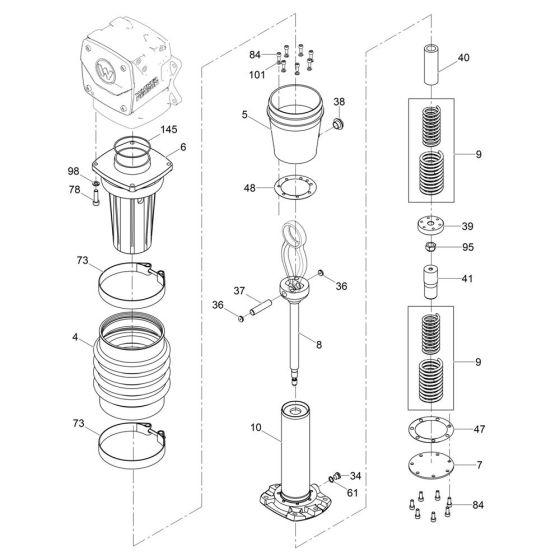 Guide Cylinder Assembly for Wacker DS70 Trench Rammer