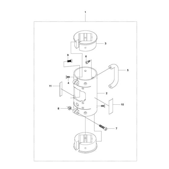 Shredder Case Assembly for Husqvarna DS 70 AT Drill Stand