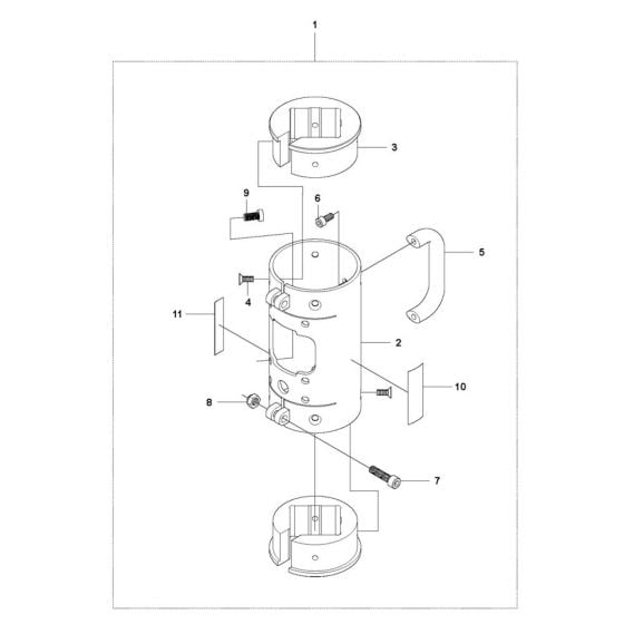 Shredder Case Assembly for Husqvarna DS 70 ATS Drill Stand