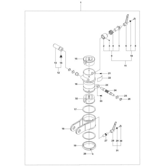 Gyro Unit Assembly for Husqvarna DS 70 Gyro Drill Stand