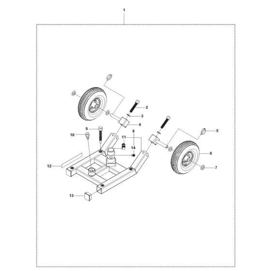 Base Plate Assembly for Husqvarna DS 70 Gyro Drill Stand