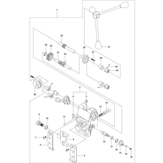 Carriage Assembly for Husqvarna DS 70 Gyro Drill Stand