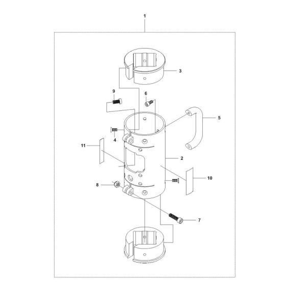 Carriage Assembly -1 for Husqvarna DS 70 Gyro Drill Stand