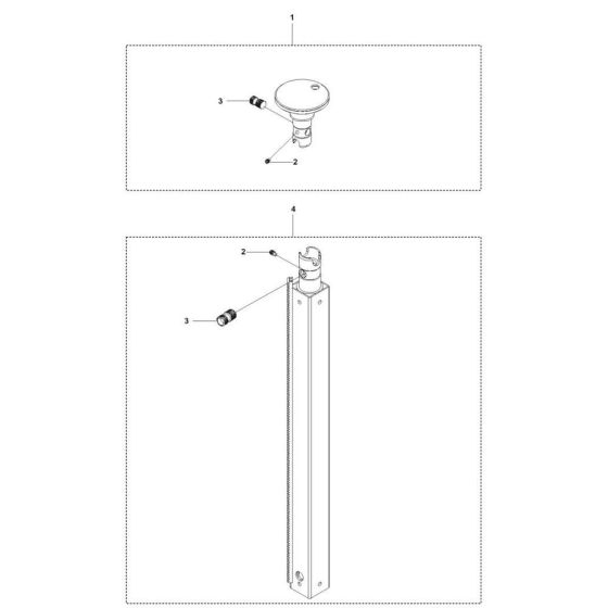 Expandable Pole Assembly for Husqvarna DS 70 Gyro Drill Stand