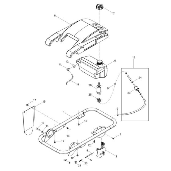 Guide Frame Assembly for Wacker DS70Y Trench Rammer