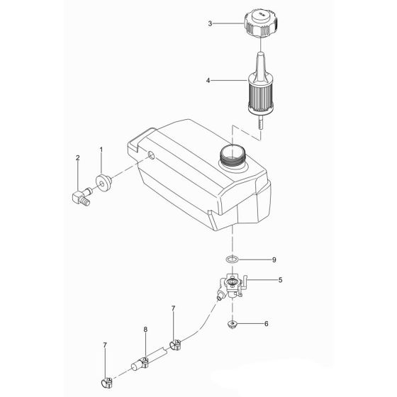 Fuel Tank Assembly for Wacker DS720 Trench Rammer