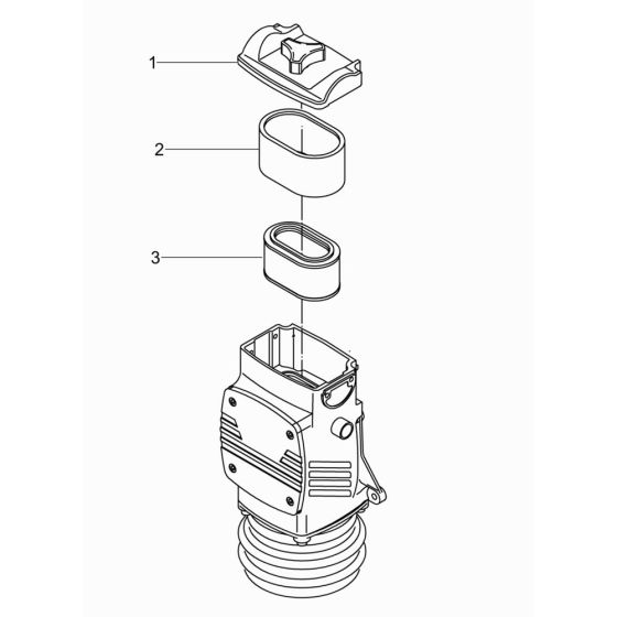 Air Filter Assembly for Wacker DS720 Trench Rammer