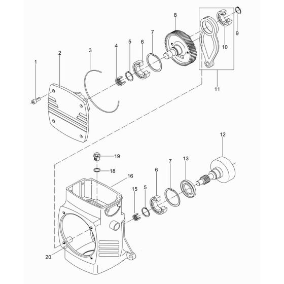 Crankcase Assembly for Wacker DS720 Trench Rammer