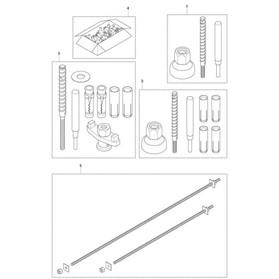 Accessories for Husqvarna DS 900 Drill Stand