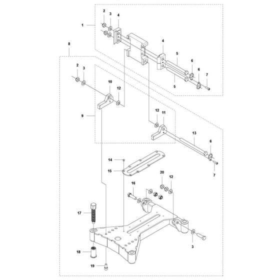 Base Plate Assembly for Husqvarna DS 900 Drill Stand