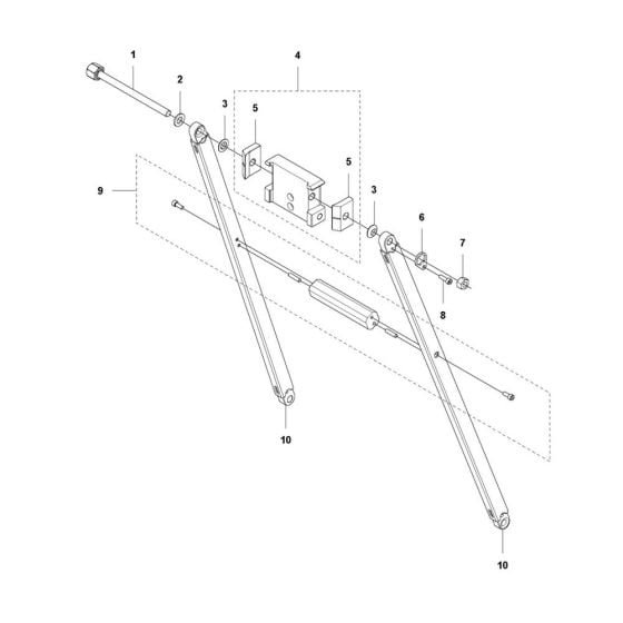 Back Support Assembly for Husqvarna DS 900 Drill Stand