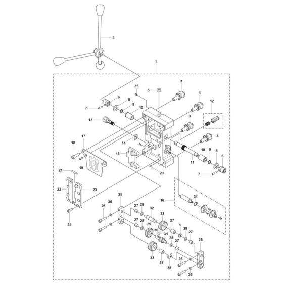 Carriage Assembly for Husqvarna DS 900 Drill Stand