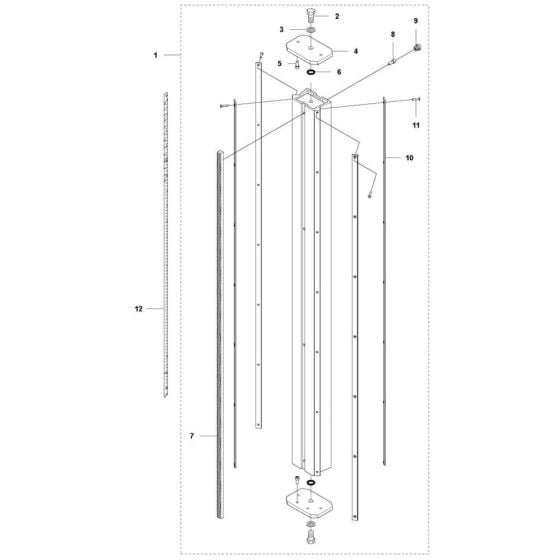 Column Assembly for Husqvarna DS 900 Drill Stand