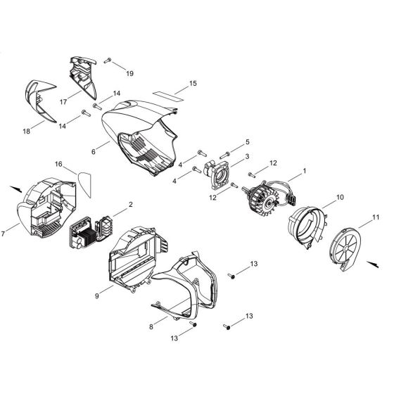 Motor for ECHO DSRM-2600/U Brushcutter