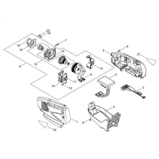 Motor for ECHO DSRM-300/C1 Brushcutter