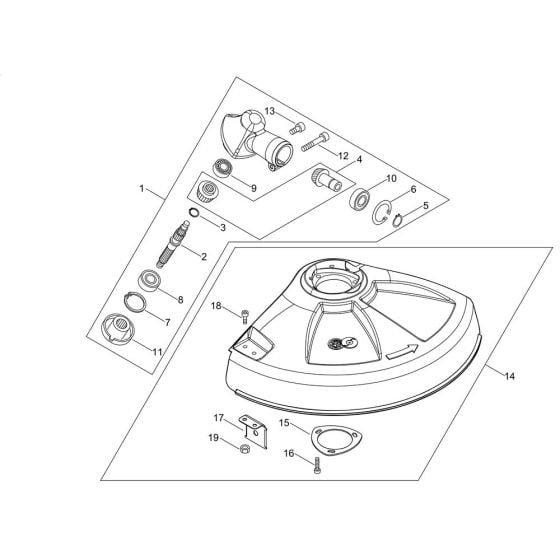 Gear Case for ECHO DSRM-300/C1 Brushcutter