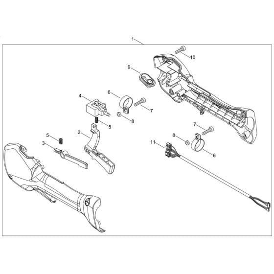 Throttle Lever for ECHO DSRM-300/C1 Brushcutter