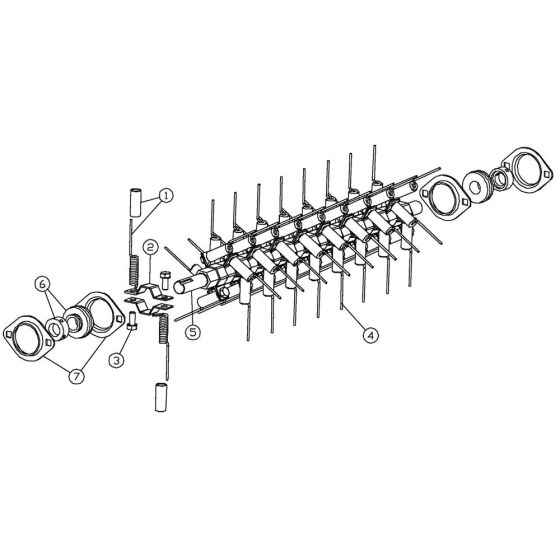 Spring Tine Assembly for Husqvarna DT18 Dethatcher