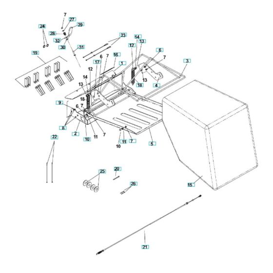 Bagger Assembly for Husqvarna DT22B5DSA Dethatcher