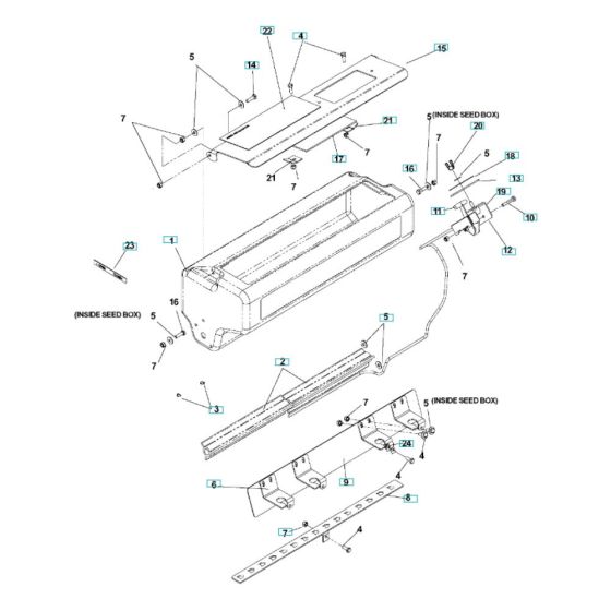 Seeder Assembly for Husqvarna DT22B5DSA Dethatcher