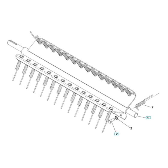 Spring Tine Assembly for Husqvarna DT22B5DSA Dethatcher