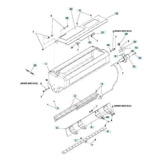 Seeder Assembly for Husqvarna DT22B5FA Dethatcher