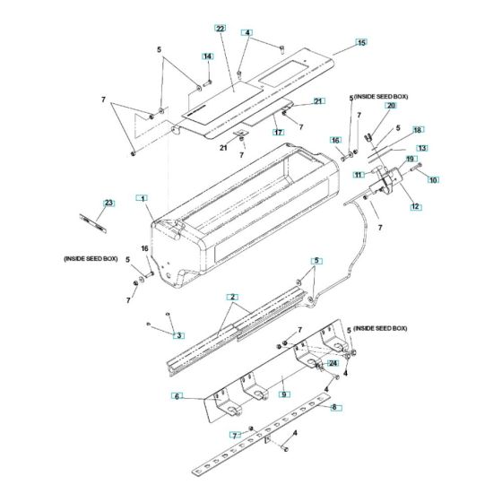 Seeder Assembly for Husqvarna DT22B5NRA Dethatcher