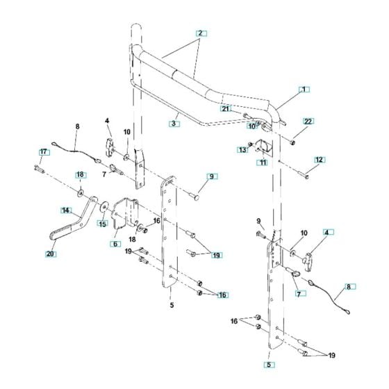 Handle Assembly for Husqvarna DT22B5NRA Dethatcher