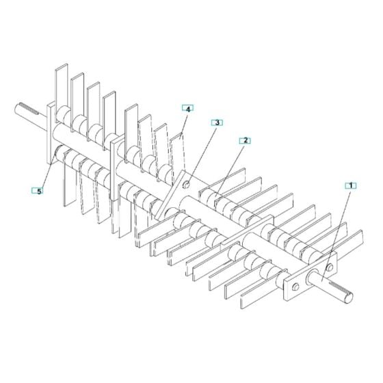 Flail Blade Reel Assembly for Husqvarna DT22BNR Dethatcher