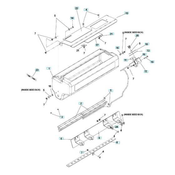 Seeder Assembly for Husqvarna DT22BNR Dethatcher