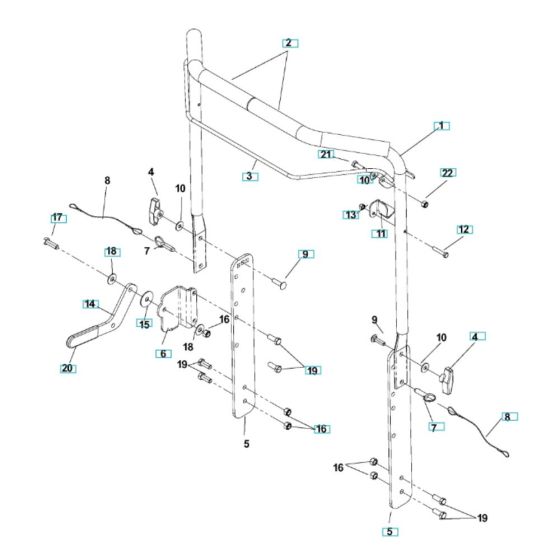 Handle Assembly for Husqvarna DT22BNR Dethatcher