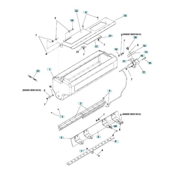 Seeder Assembly for Husqvarna DT22H5FA Dethatcher