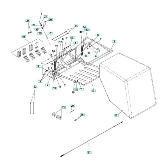 Bagger Assembly for Husqvarna DT22H5NRA Dethatcher