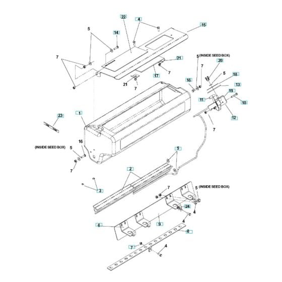 Seeder Assembly for Husqvarna DT22H5NRA Dethatcher