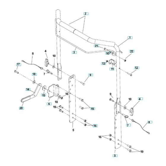 Handle Assembly for Husqvarna DT22H5NRA Dethatcher